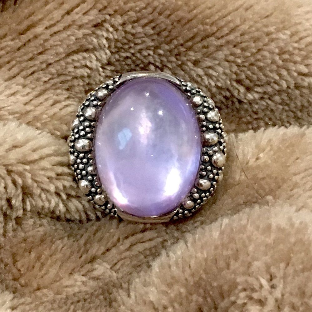 MICHAEL DAWKINS Starry Night Amethyst Sterling Silver 925 Ring Sz 8.75 - Picture 14 of 17